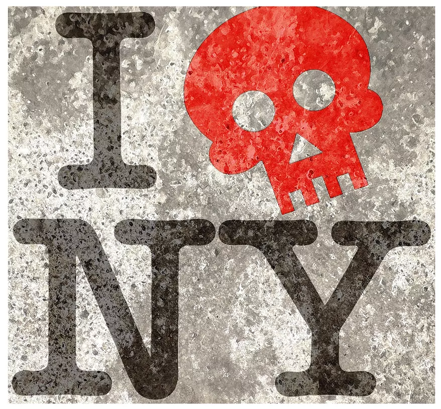 Illustration on the dangers of New York City by Alexander Hunter/The Washington Times